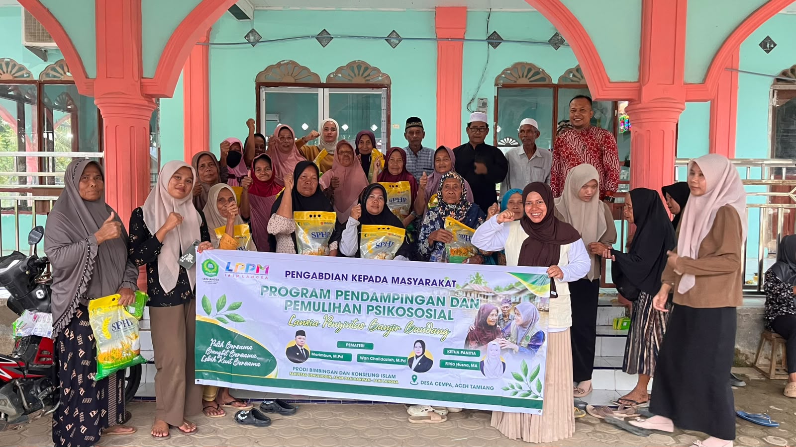 Prodi Bimbingan dan Konseling Islam IAIN Langsa Gelar Program Pendampingan dan Pemulihan Psikososial bagi Lansia Penyintas Banjir di Desa Cempa Aceh Tamiang